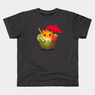 Cocktail cat Kids T-Shirt